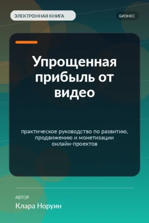 Упрощенная прибыль от видео — практическое руководство по развитию, продвижению и монетизации онлайн-проектов Упрощенная прибыль от видео — практическое руководство по развитию, продвижению и монетизации онлайн-проектов